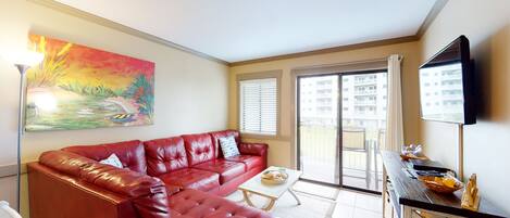 TV, DVD player, books