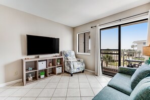 TV, DVD player, books