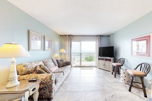 TV, DVD player, books