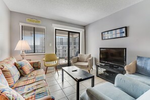 TV, DVD player, books