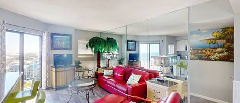 Fernseher, DVD-Player, Bücher