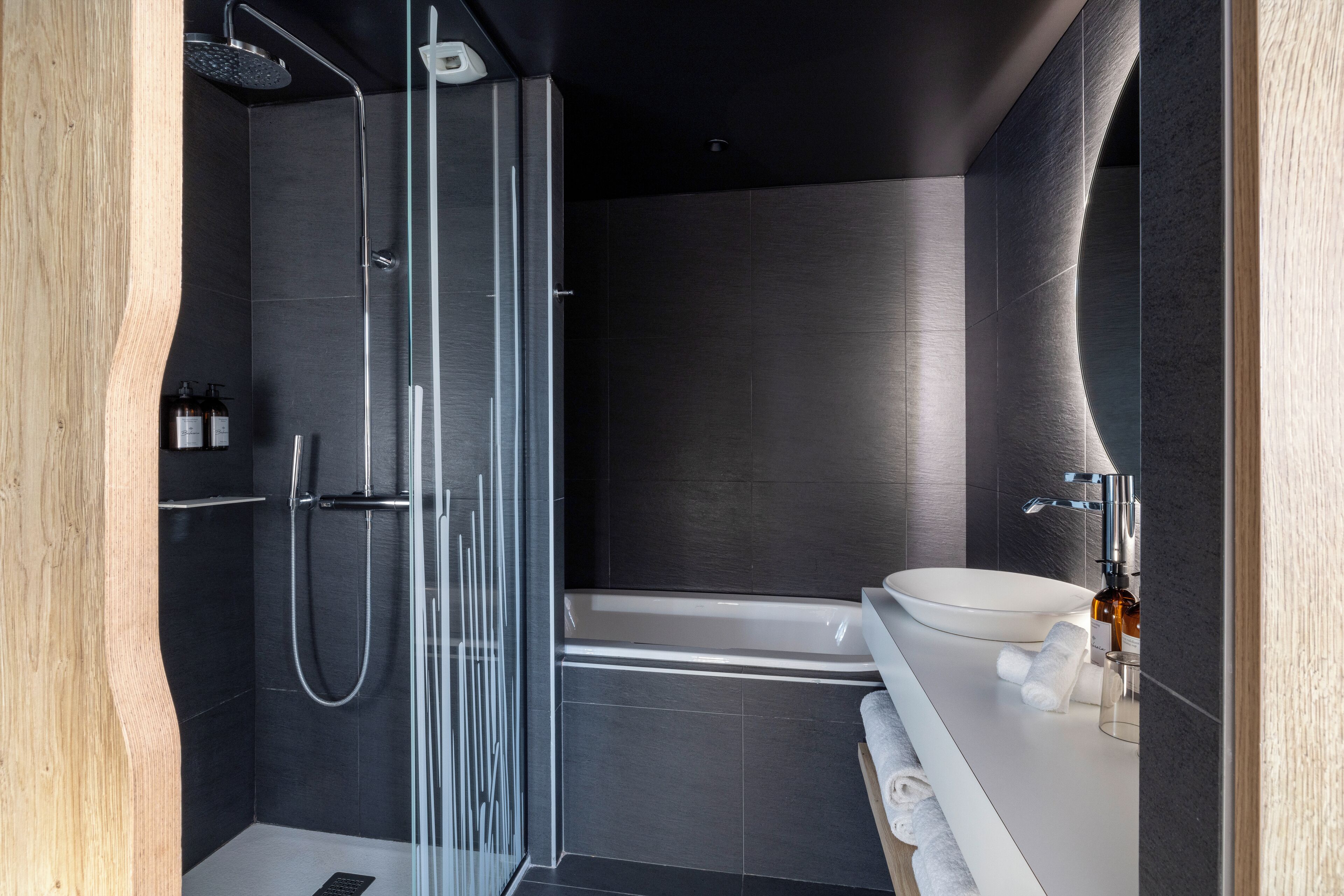 free toiletries, hair dryer, bathrobes, towels