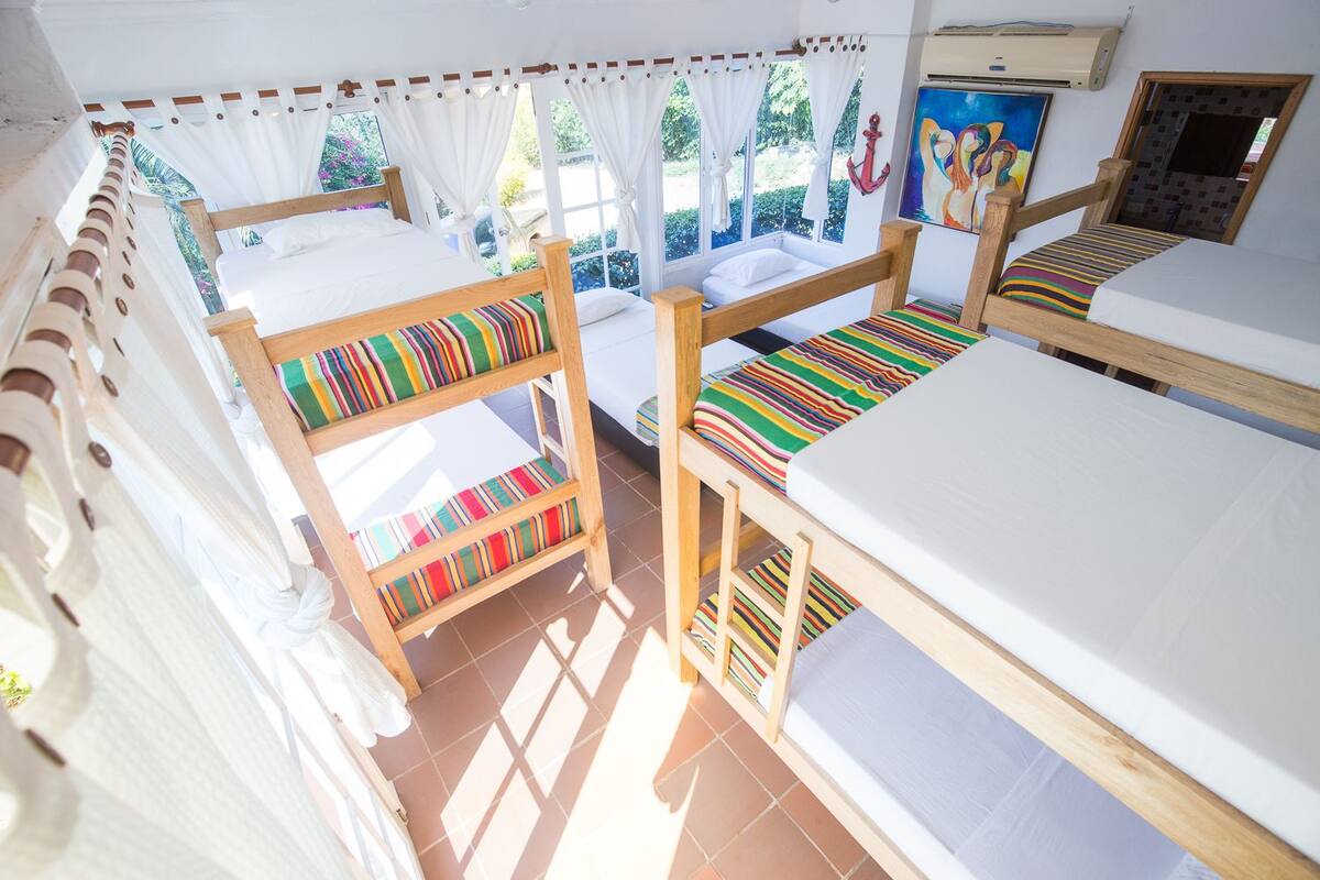Blackout curtains, free WiFi, bed sheets