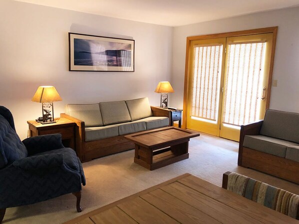 Room | Living room | TV - Town Park Condo D (Rangeley)