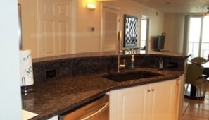 Room | Private kitchen | Fridge, microwave, coffee/tea maker - Gorgeous Ocean Views - 2 Br 2 BA - Di Mucci Towers Ten 1902 (Daytona Beach Shores)