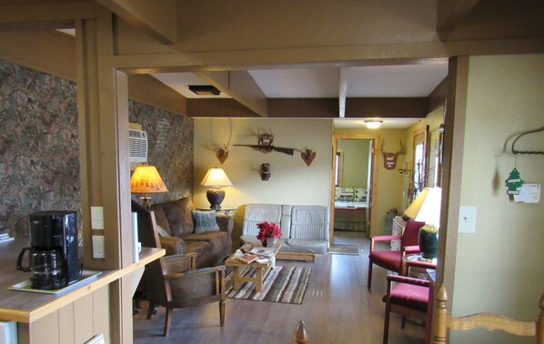 Room | Living area | TV, DVD player - Uncle Billy Bob's Redneck Trailers Vacation Rentals #2 (Garden Valley)