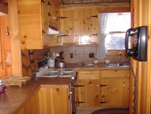 Room | Private kitchen | Fridge - Kennebago Camp Rental Cabin (Rangeley)
