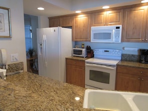 Room | Private kitchen | Fridge, microwave, coffee/tea maker - 408  Twin Towers - 3 BR 3 BA - Oceanfront Condo (Daytona Beach Shores)