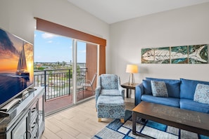 TV, DVD player - Madeira Bay Resort #505 – Spacious 3-Bedroom Condo with Dual Balconies & Marina Views (Madeira Beach)