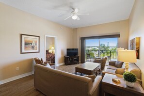 TV, DVD player - 🌅 Madeira Bay Resort #604 – Scenic 3-Bedroom Condo with Dual Balconies & Pet-Friendly Comfort (Madeira Beach)