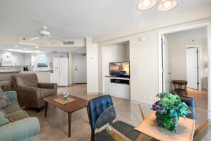 TV, DVD player - 🌅 Prime View Condo — Gulf Strand Resort, St. Pete Beach (St Pete Beach)