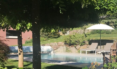 Cottage in the forest with heated pool from May to October