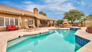 Outdoor pool, a heated pool - Beautiful 4 BR Home in Private Community w/ HEATED pool! Relaxation Paradise! (Cave Creek)