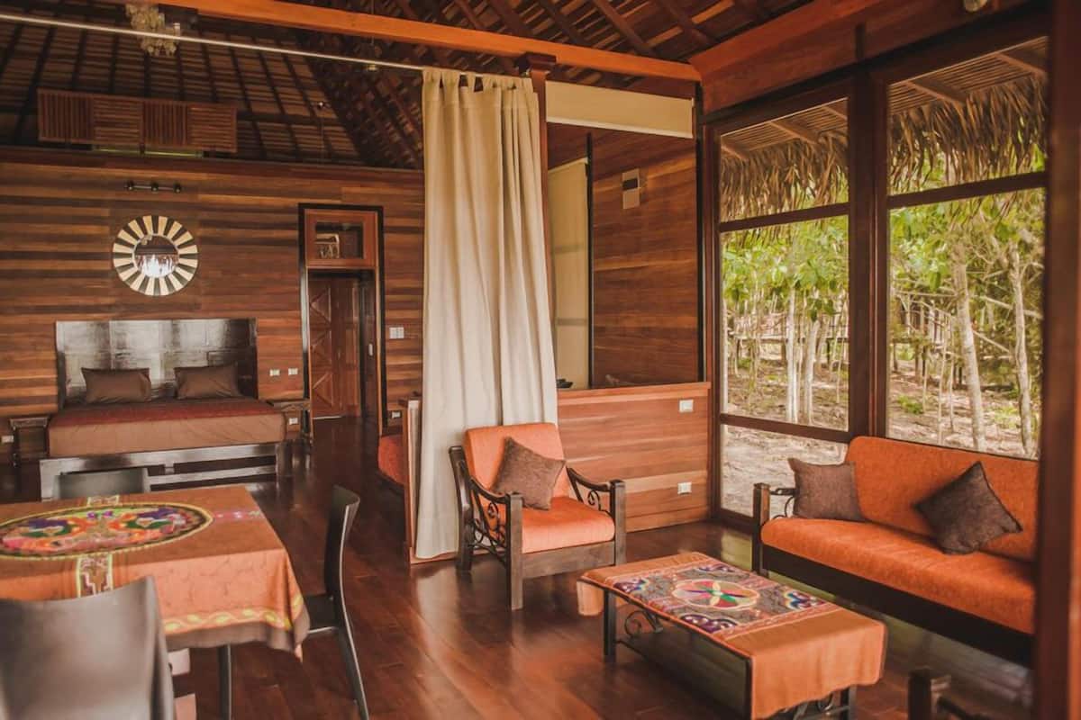 Deluxe Bungalow, 1 Bedroom, 2 Bathrooms (1 King, 2 Single Beds Adults Only) | 1 bedroom, in-room safe, desk, laptop workspace