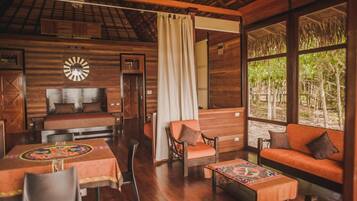 Deluxe Bungalow, 1 Bedroom, 2 Bathrooms (1 King, 2 Single Beds Adults Only) | 1 bedroom, in-room safe, individually decorated, individually furnished