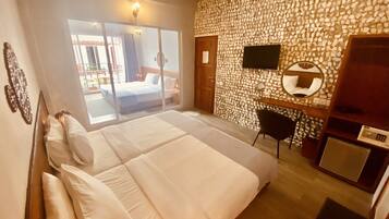 Chambre Familiale avec lits jumeaux, 4 chambres | Vue de la chambre