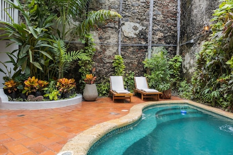 Indoor pool, outdoor pool, open 6 AM to 8 PM, sun loungers