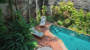Piscina coberta, piscina a l'aire lliure i gandules