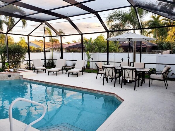 Outdoor pool, a heated pool