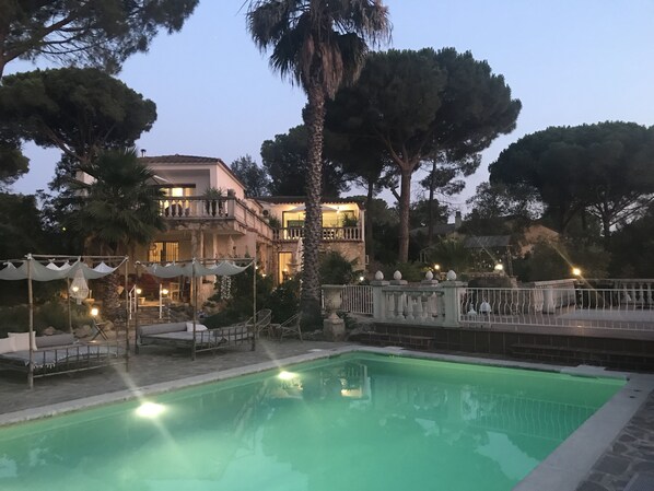 A heated pool
