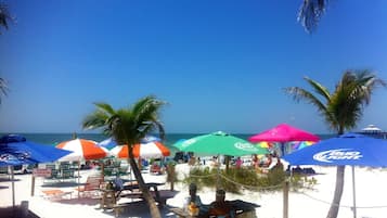 Sun loungers, beach towels