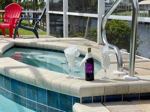 Outdoor pool, a heated pool