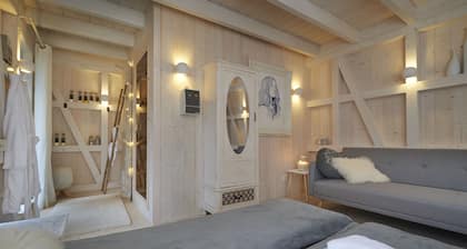 Cabaña de lujo con jardín las 7 habitaciones con baño privado nuevo