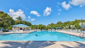 Outdoor pool, a heated pool