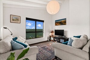 Smart TV, books, stereo