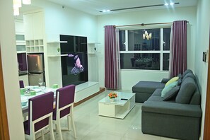 公寓, 2 間臥室 | 起居區 | 46-吋平面電視、有線頻道、電視