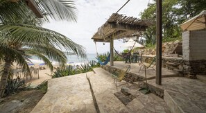 Basic Bungalow, 1 Bedroom, Beachfront | Terrace/patio