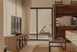 Two Bedroom Suite | Living area | 55-inch Smart TV with satellite channels, TV, Netflix - The Strabon Tulum (Tulum)