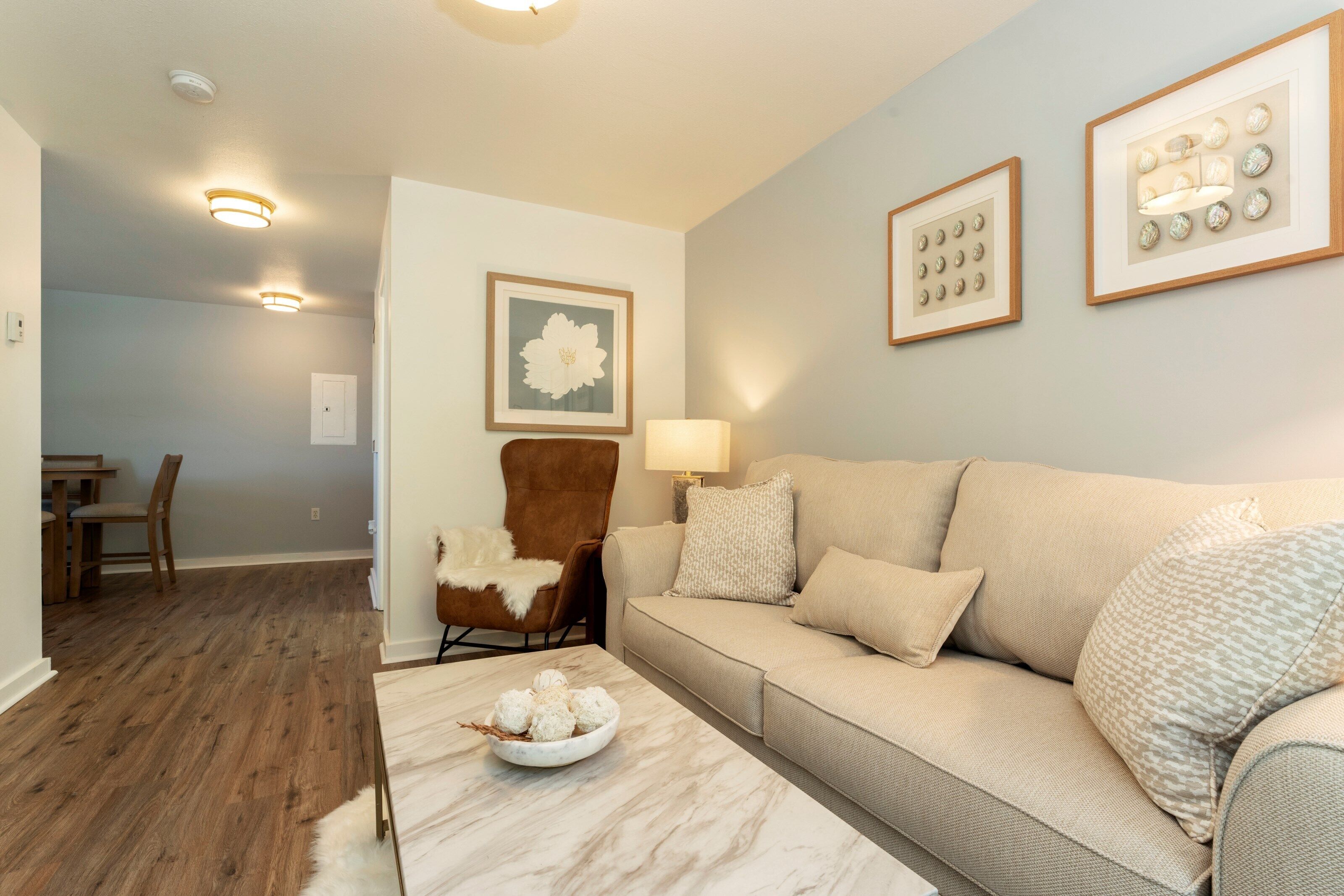 Appartement, 1 queensize bed met slaapbank, kitchenette | Woonruimte