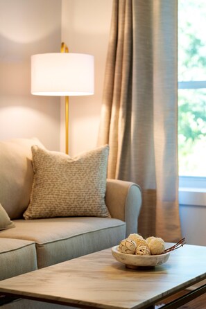 Apartment, 1 Queen Bed with Sofa bed, Kitchenette | Living area - Acadia Suites (Trenton)