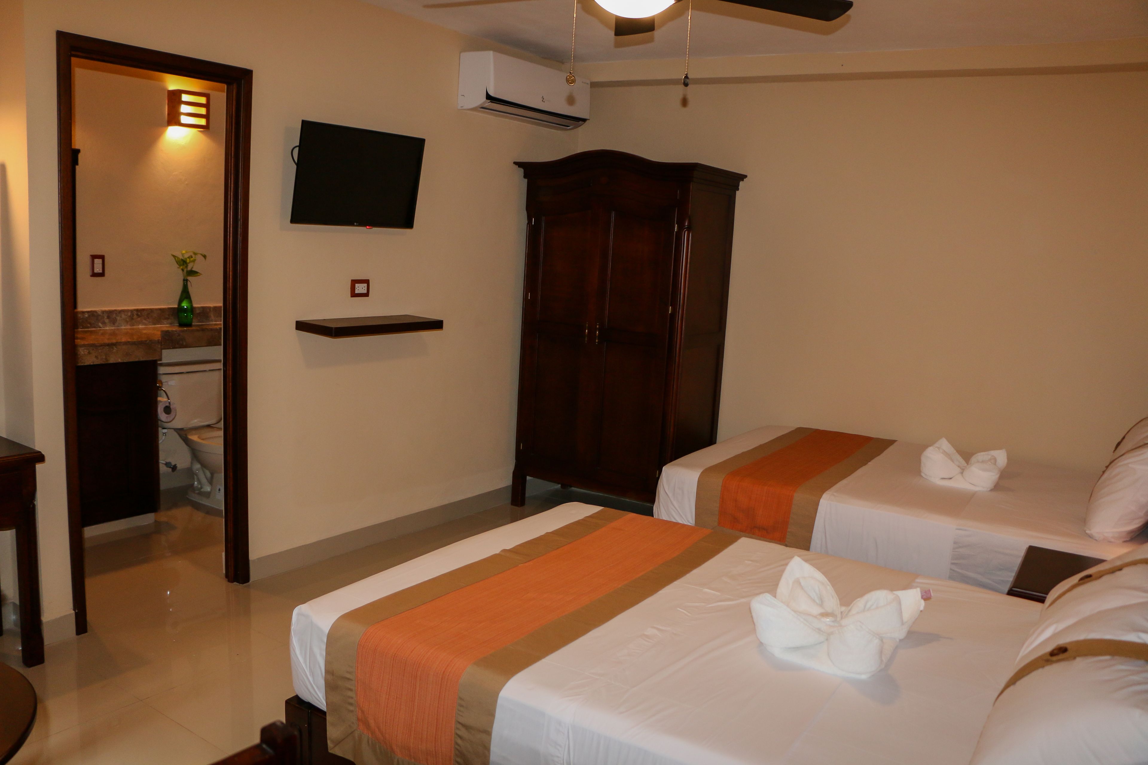 superior room, 2 double beds, non smoking | blackout curtains, free wifi, bed sheets