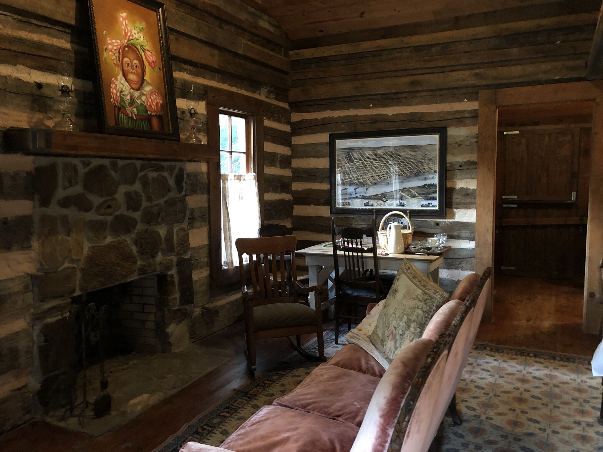 TV, fireplace, DVD player, books