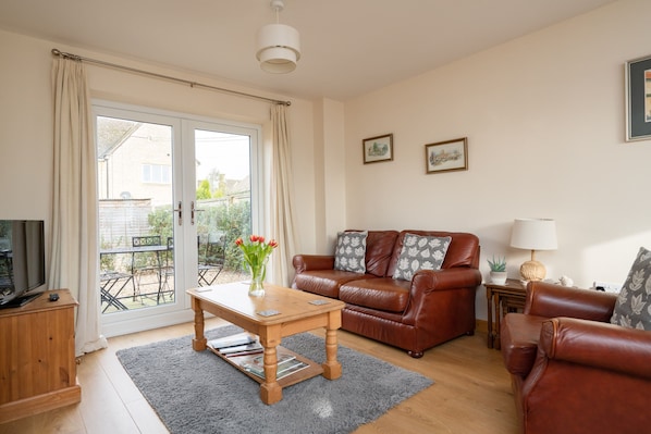 TV, DVD player, books