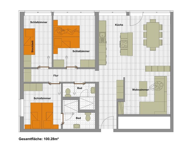 Floor plan - Appartemnet Seebachsee In the middle of Warth am Seebachsee (Warth)