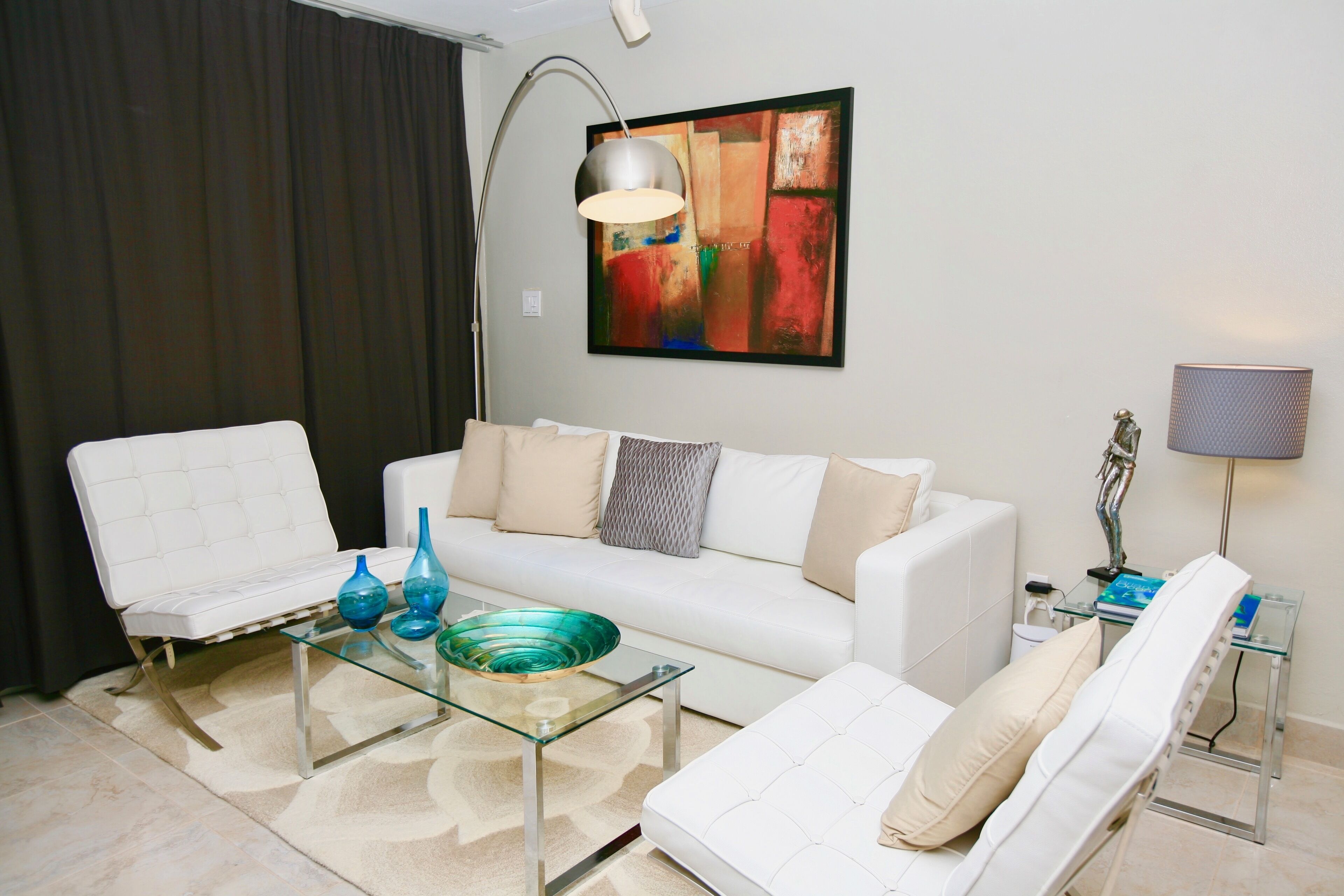 TV, DVD player, books, video library