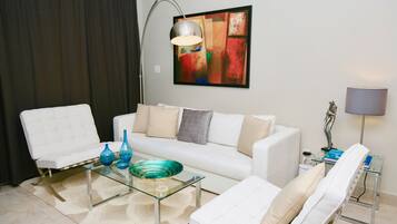 TV, DVD player, books, video library