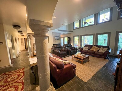 Stunning Mediterranean Style Home on the Guadalupe River in Downtown Seguin