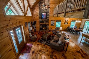 TV, fireplace, DVD player