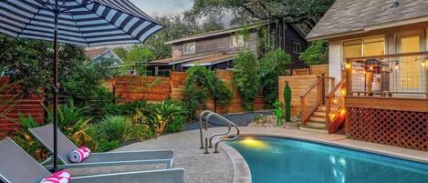 Outdoor pool, a heated pool