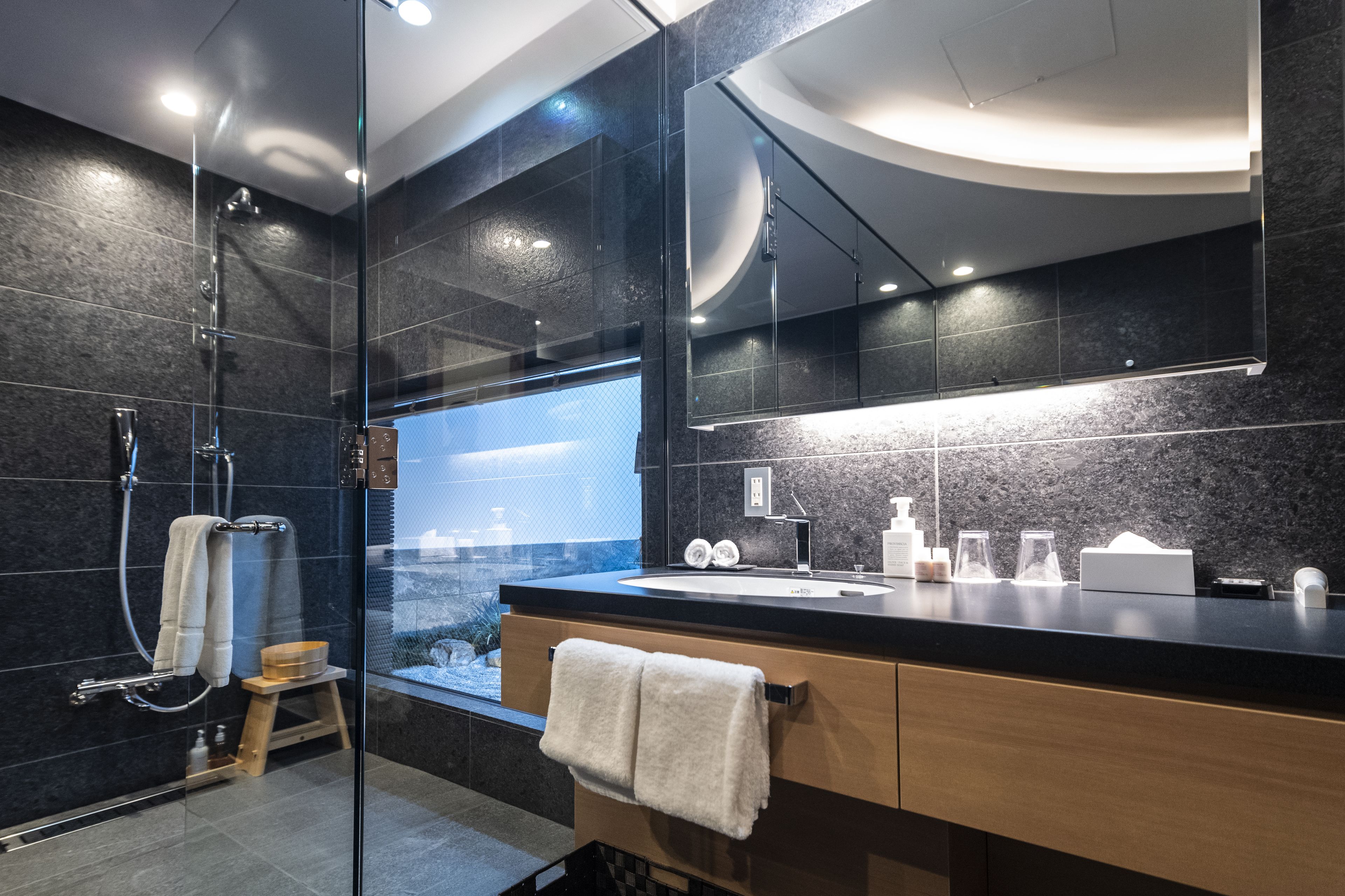 family suite twin room, frosted glass, non smoking | bathroom sink