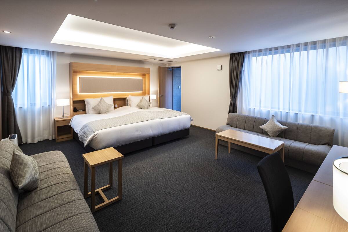 家庭套房, 非吸煙房 (King Room, 2 Duvet, Frosted Glass) | 高級寢具、羽絨被、迷你吧、房內夾萬