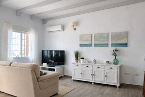 Télévision, cheminée, Netflix, lecteur de DVD