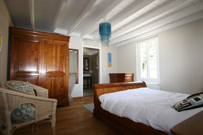 Spacious farmhouse with private large heated enclosed pool and extensive grounds