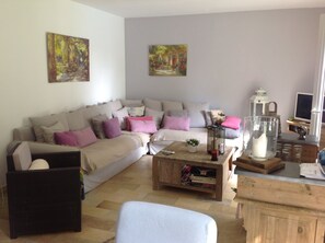 Smart TV, reproductor de DVD, mesa de ping pong, libros