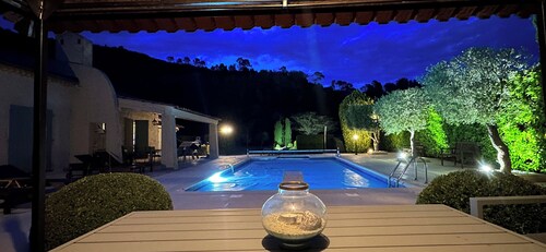 Villa large heated pool land 4800m² region St Tropez massif des Maures
