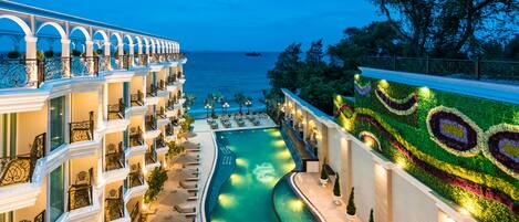 Vista a la playa o el mar